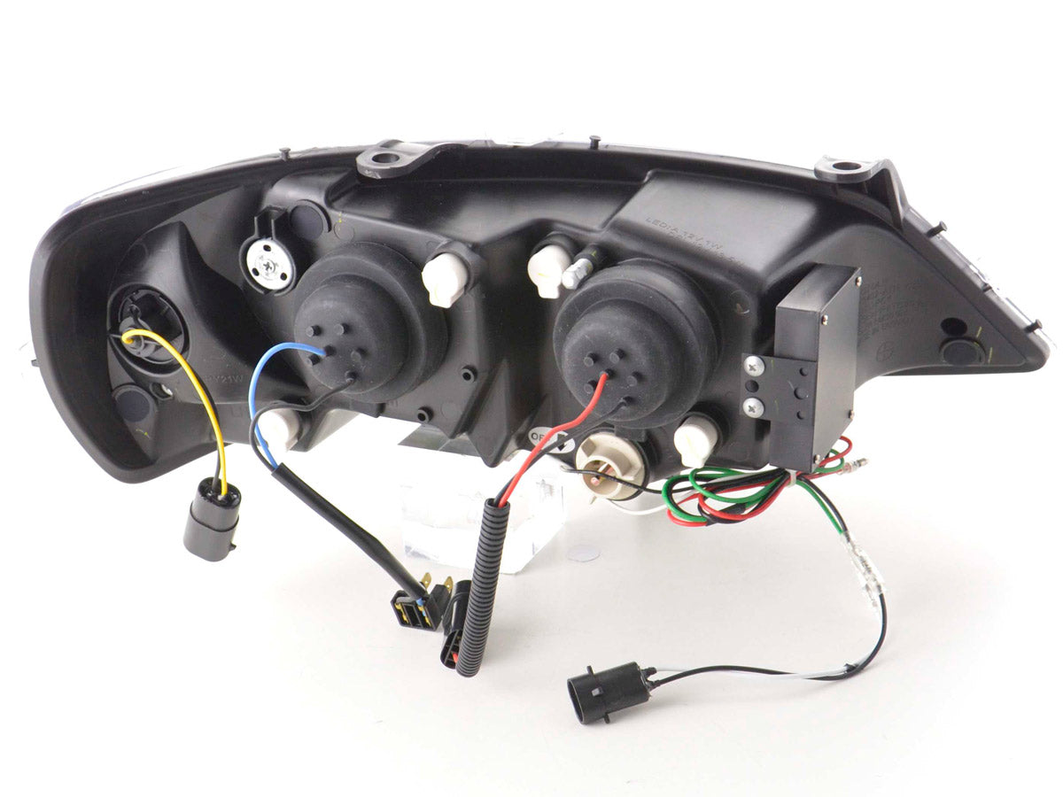 Scheinwerfer Set Daylight LED Tagfahrlicht Opel Astra G 98-03 schwarz Scheinwerfer Set Daylight LED Tagfahrlicht Opel Astra G 98-03 schwarz